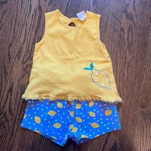 Florence Eisman girls lemon short set